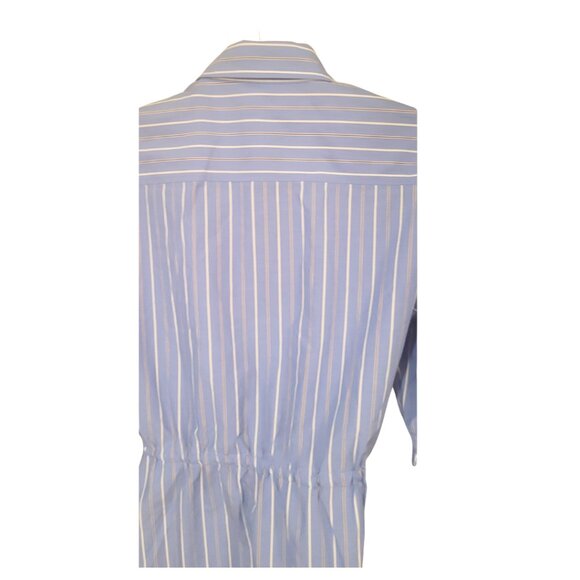 Uniqlo Striped Cotton Long-Sleeve Long Shirt Dress. Size M. It Has Pockets! - Picture 4 of 10